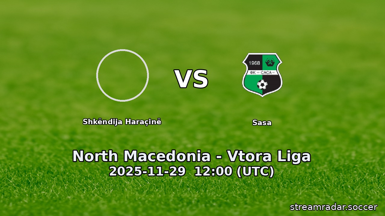Shkëndija Haraçinë vs Sasa