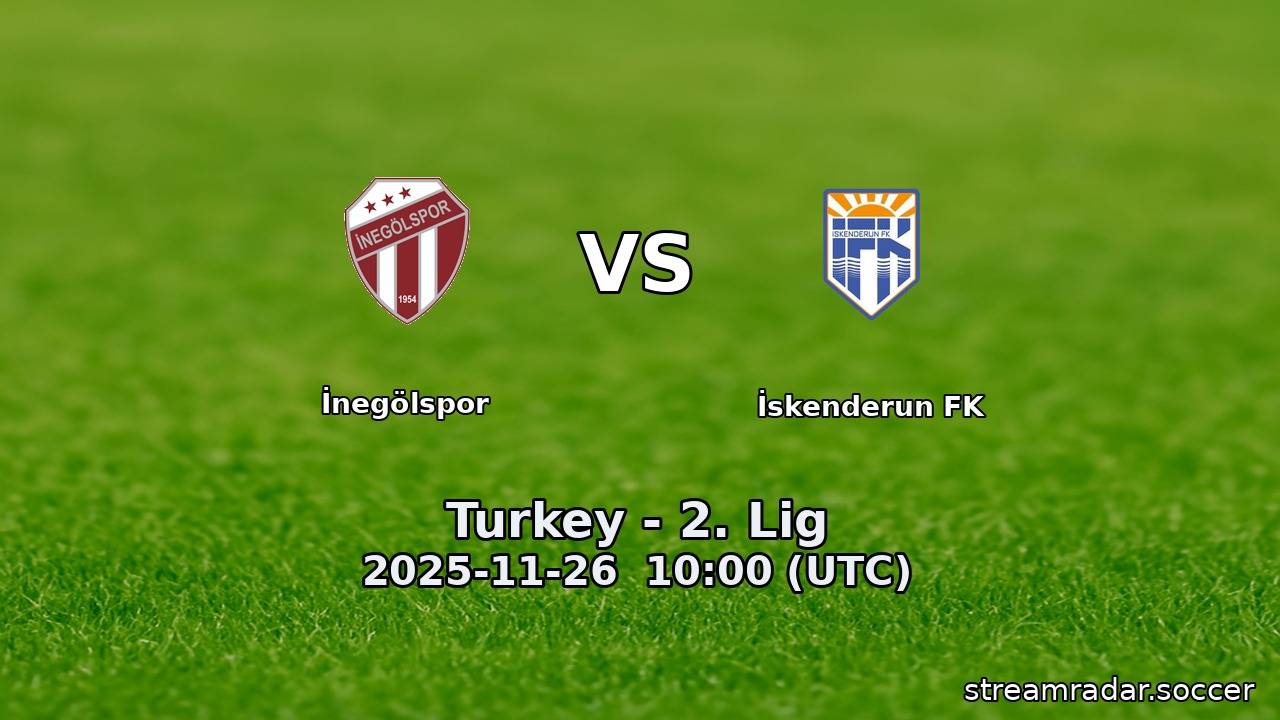 İnegölspor vs İskenderun FK