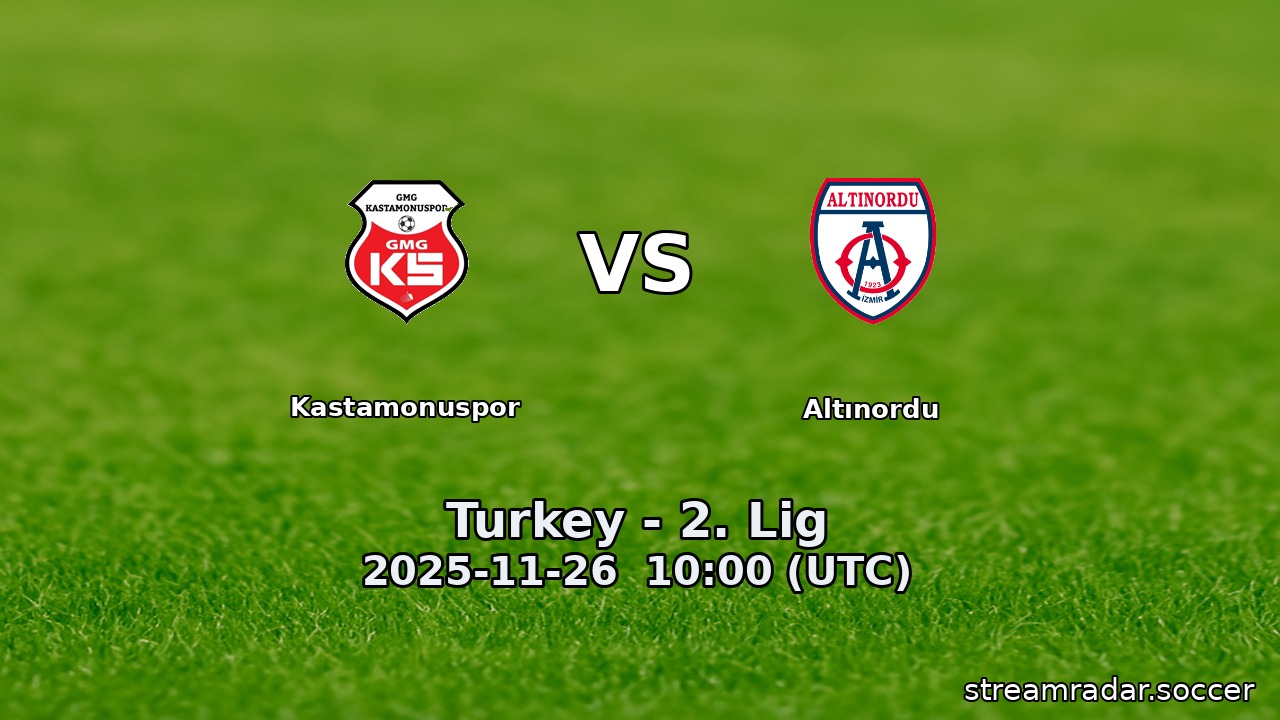 Kastamonuspor vs Altınordu
