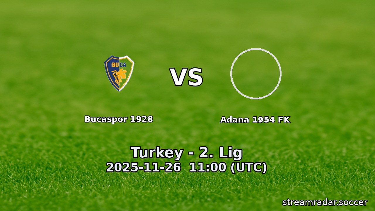 Bucaspor 1928 vs Adana 1954 FK