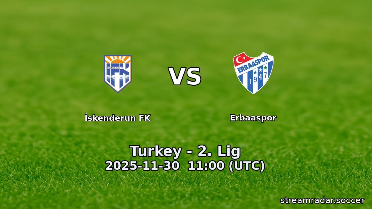 İskenderun FK vs Erbaaspor