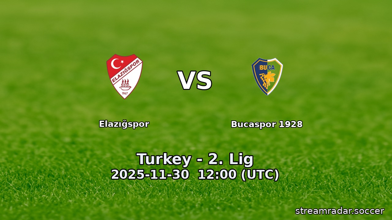 Elazığspor vs Bucaspor 1928