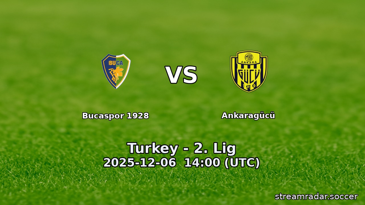 Bucaspor 1928 vs Ankaragücü