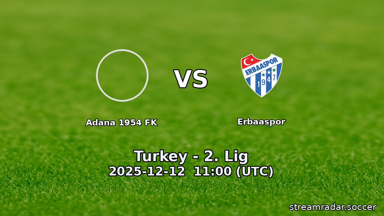 Adana 1954 FK vs Erbaaspor