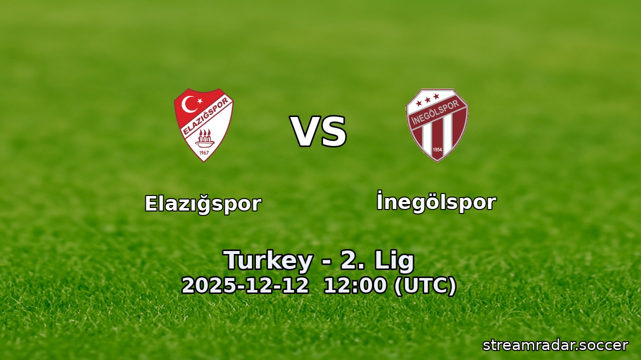 Elazığspor vs İnegölspor