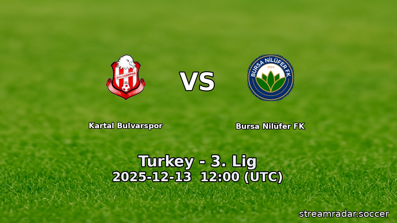 Kartal Bulvarspor vs Bursa Nilüfer FK