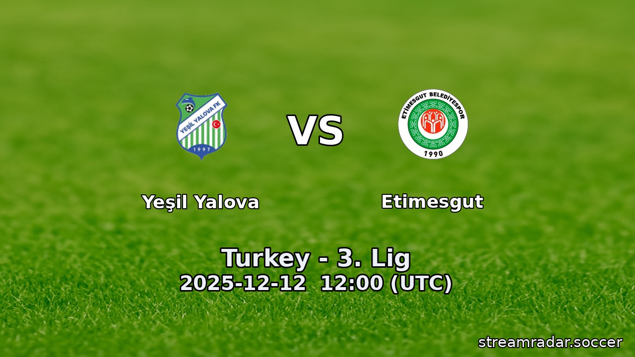 Yeşil Yalova vs Etimesgut