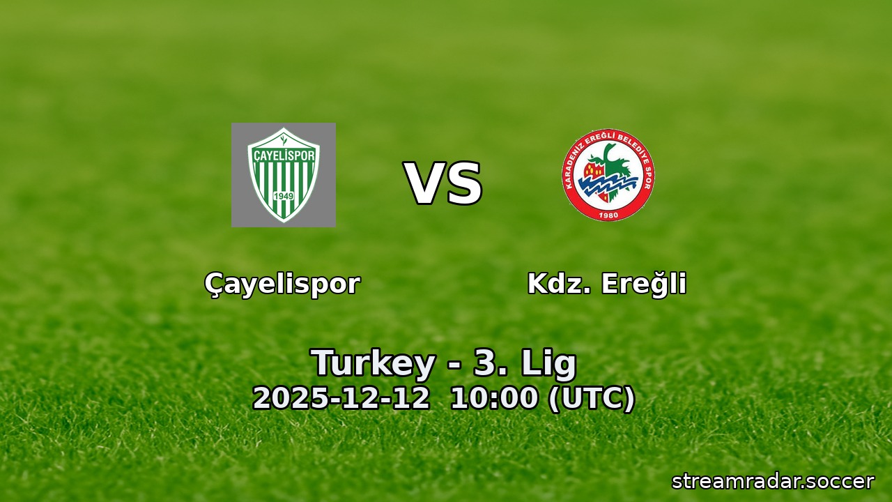 Çayelispor vs Kdz. Ereğli