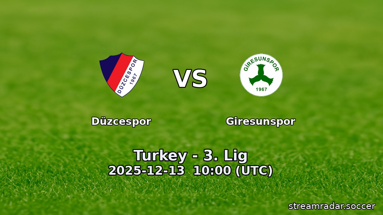 Düzcespor vs Giresunspor
