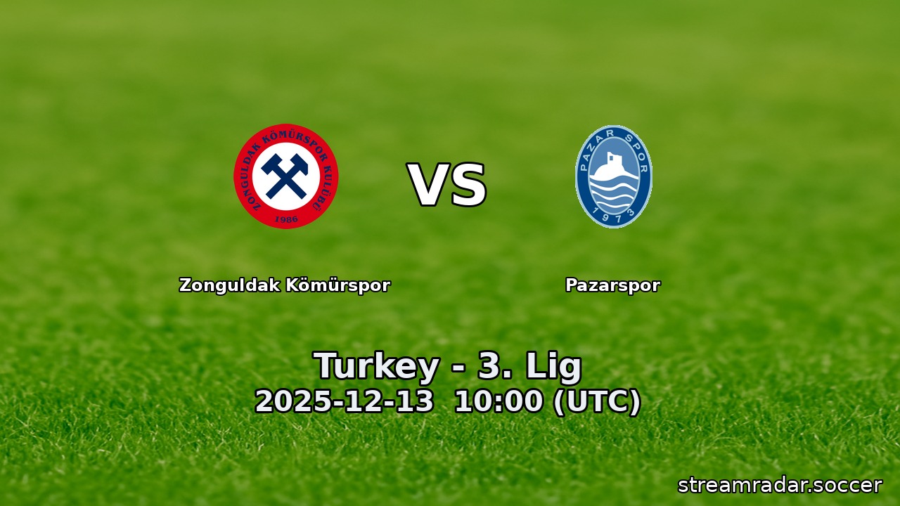 Zonguldak Kömürspor vs Pazarspor