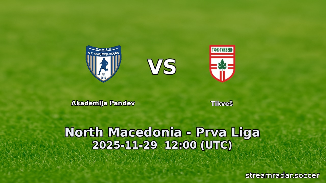 Akademija Pandev vs Tikveš