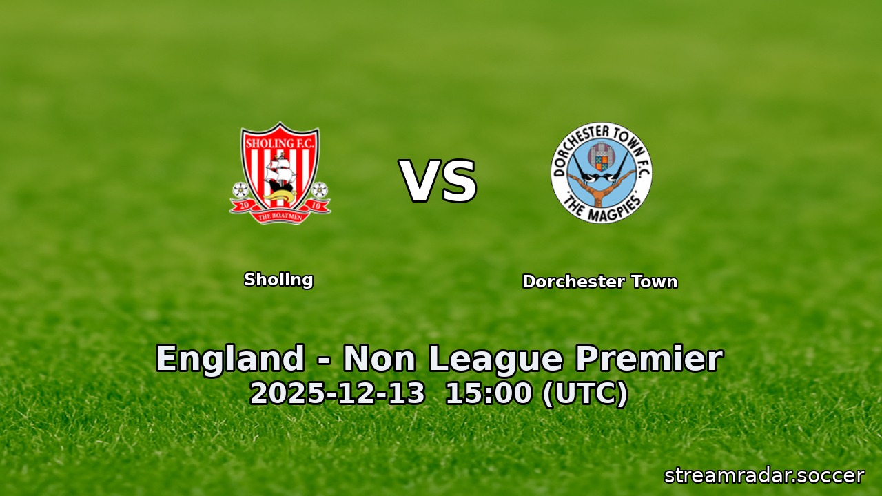 Sholing vs Dorchester Town