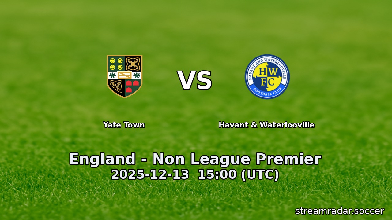 Yate Town vs Havant & Waterlooville