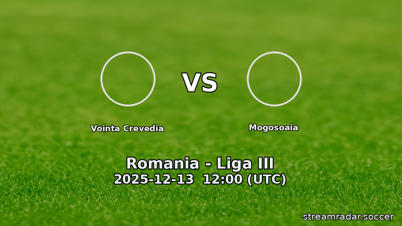 Vointa Crevedia vs Mogosoaia