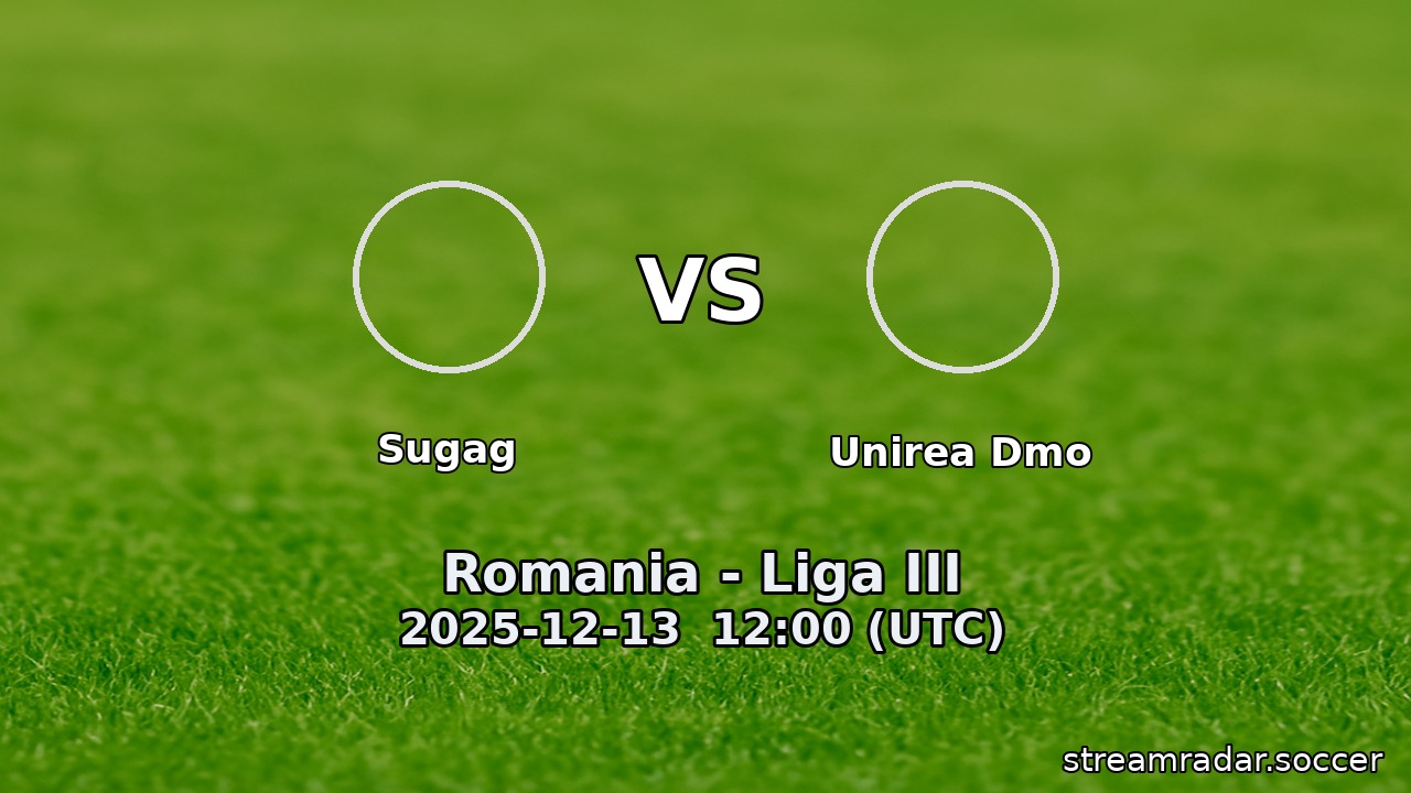 Sugag vs Unirea Dmo
