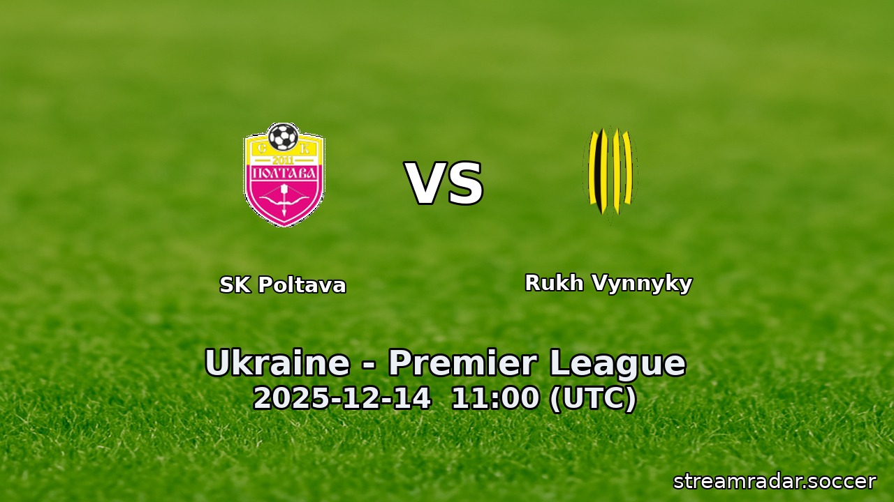 SK Poltava vs Rukh Vynnyky