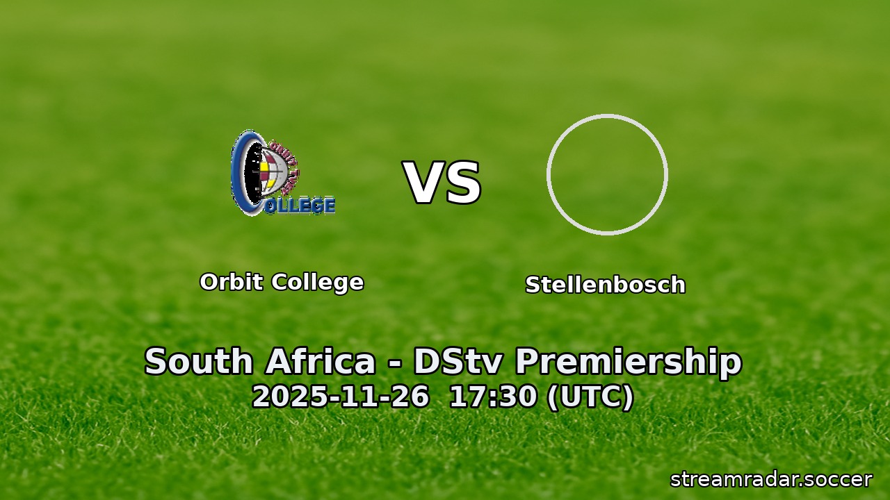 Orbit College vs Stellenbosch