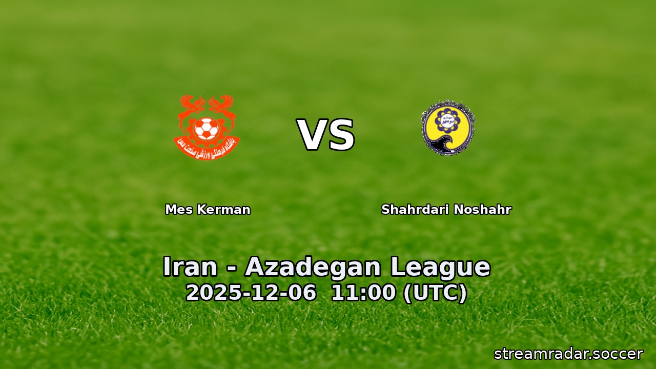 Mes Kerman vs Shahrdari Noshahr