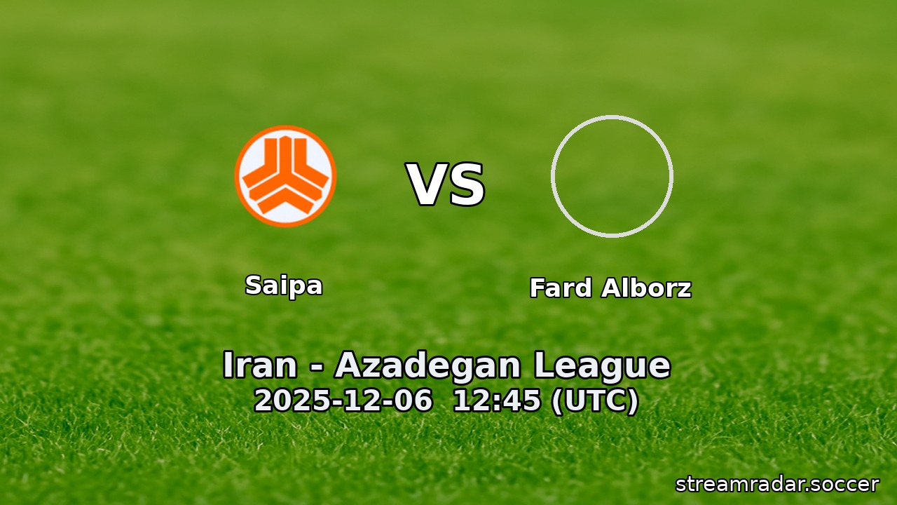 Saipa vs Fard Alborz