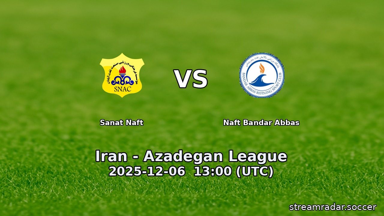 Sanat Naft vs Naft Bandar Abbas
