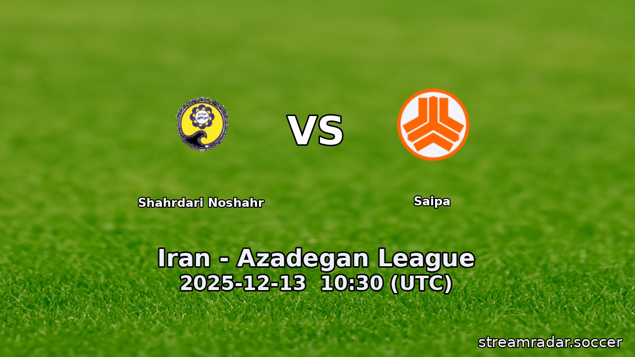 Shahrdari Noshahr vs Saipa