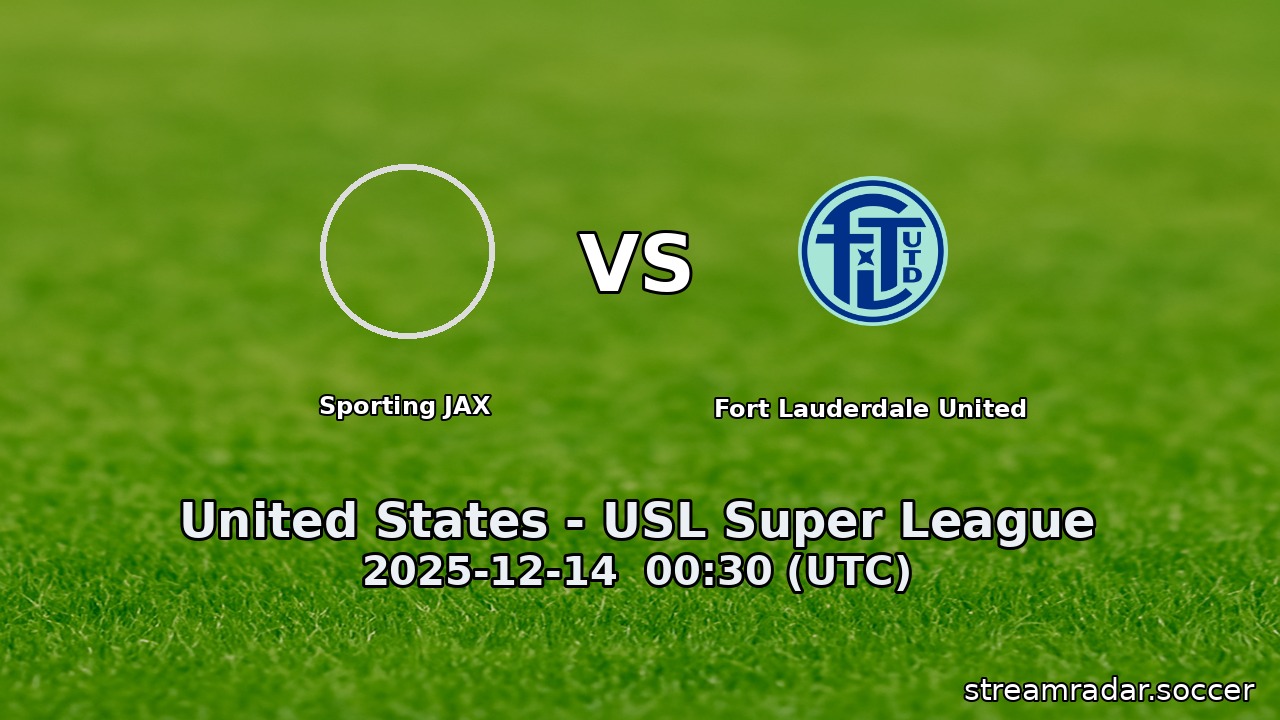 Sporting JAX vs Fort Lauderdale United