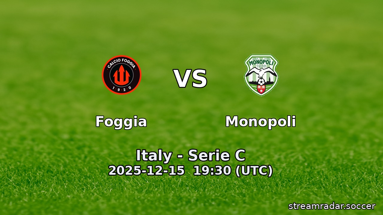 Foggia vs Monopoli