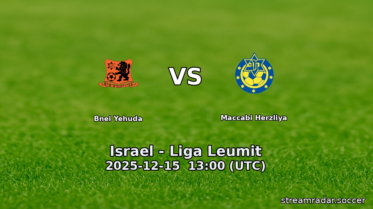Bnei Yehuda vs Maccabi Herzliya