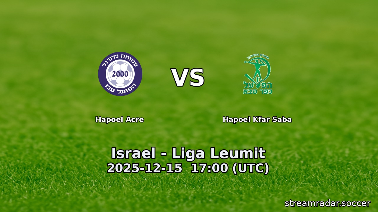 Hapoel Acre vs Hapoel Kfar Saba