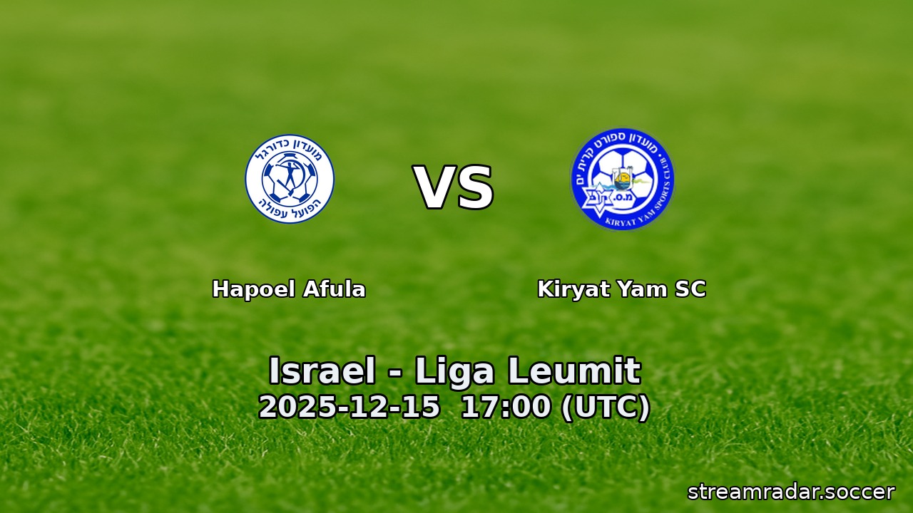 Hapoel Afula vs Kiryat Yam SC