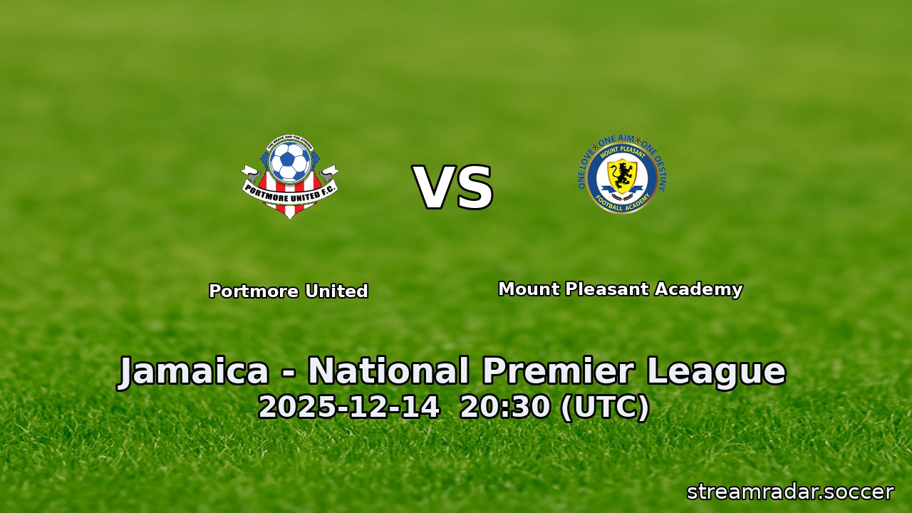 Portmore United vs Mount Pleasant Academy