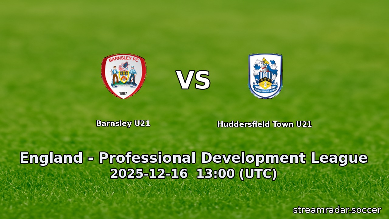 Barnsley U21 vs Huddersfield Town U21