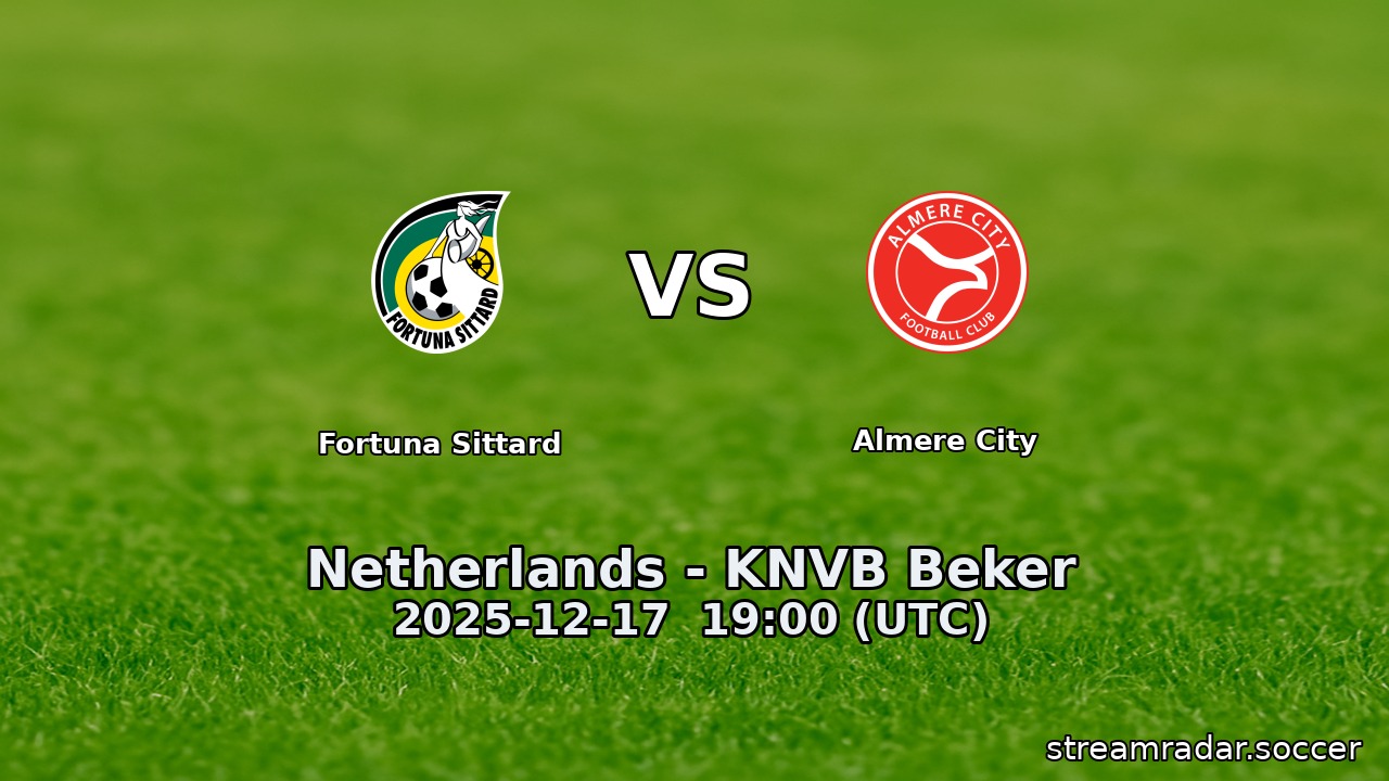 Fortuna Sittard vs Almere City
