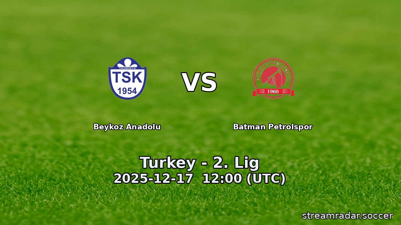 Beykoz Anadolu vs Batman Petrolspor