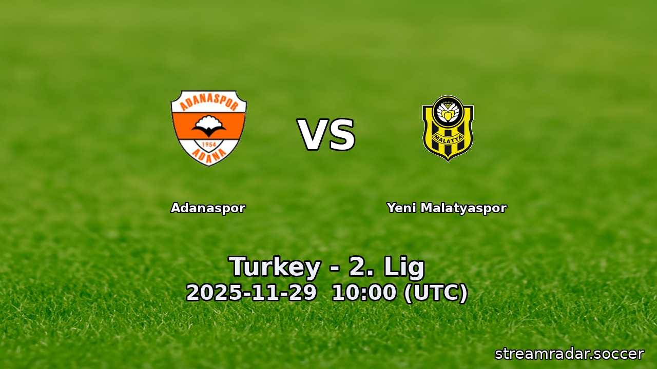Adanaspor vs Yeni Malatyaspor