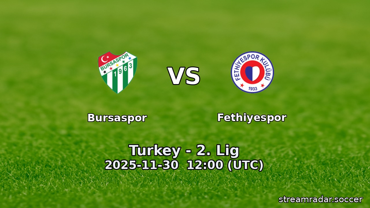 Bursaspor vs Fethiyespor