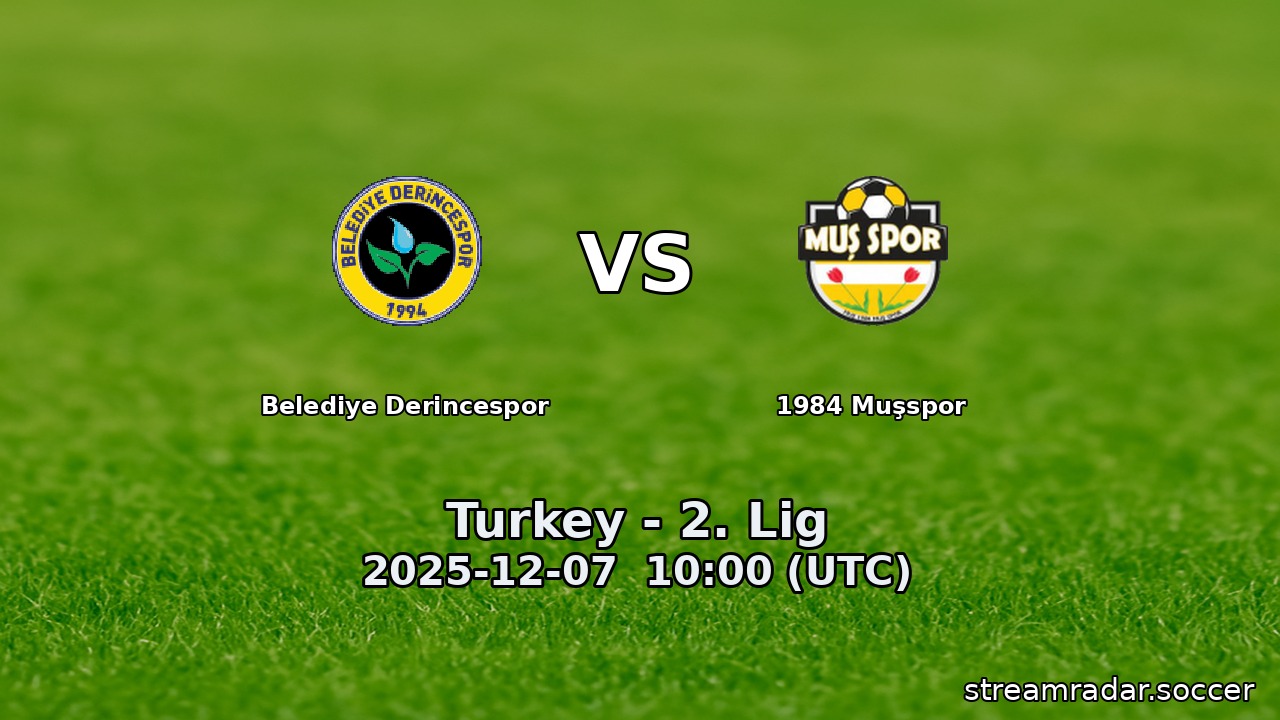 Belediye Derincespor vs 1984 Muşspor