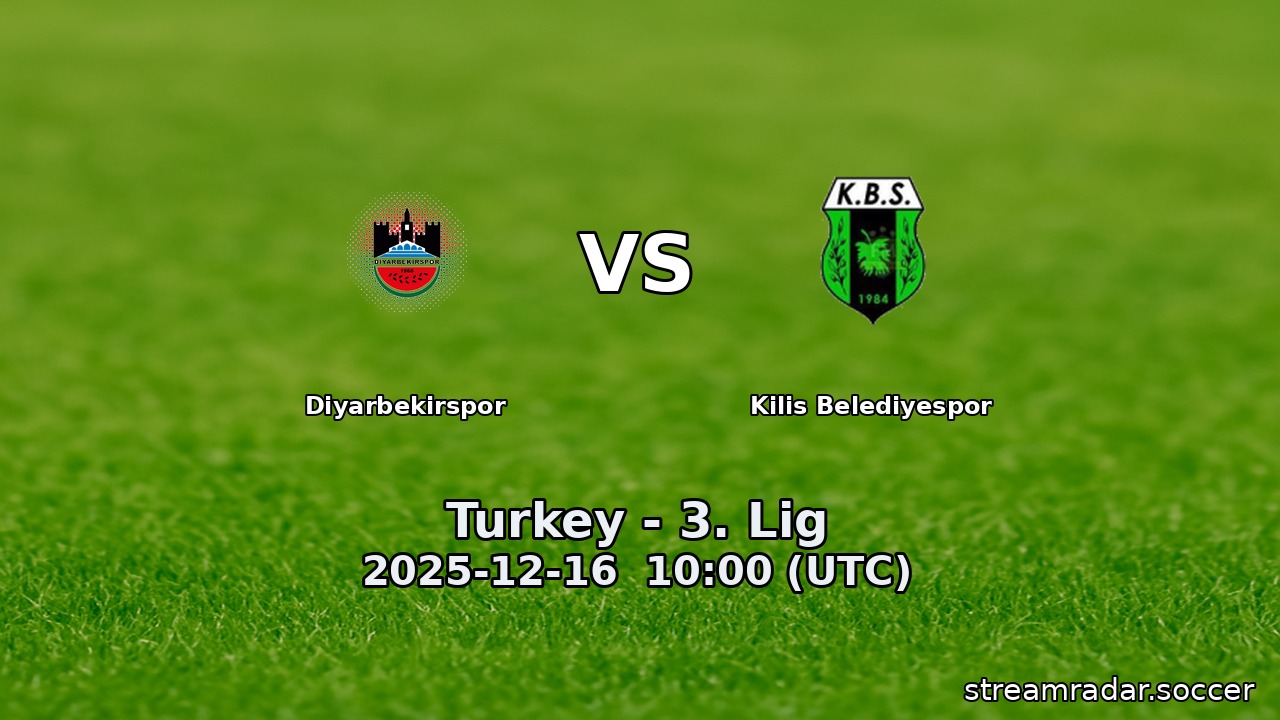 Diyarbekirspor vs Kilis Belediyespor