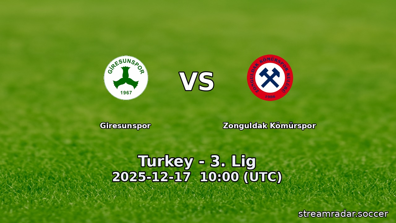 Giresunspor vs Zonguldak Kömürspor