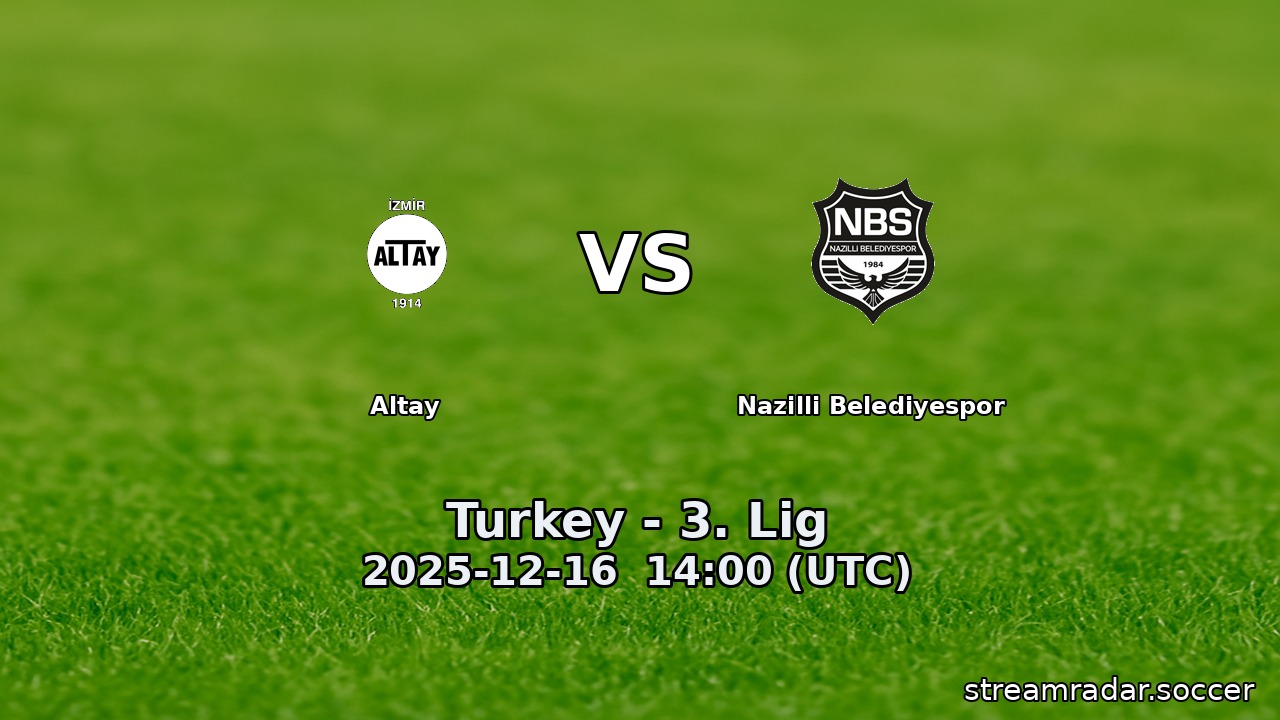 Altay vs Nazilli Belediyespor