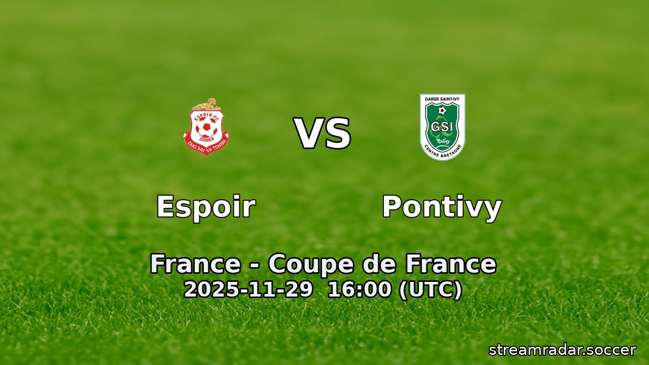 Espoir vs Pontivy