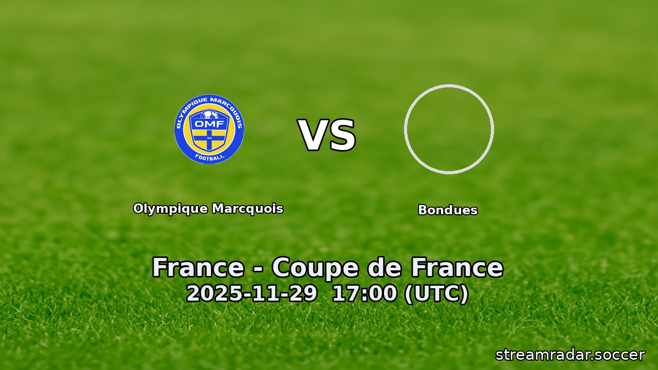 Olympique Marcquois vs Bondues