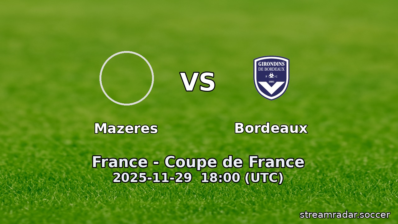 Mazeres vs Bordeaux