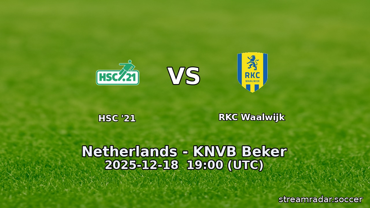 HSC '21 vs RKC Waalwijk
