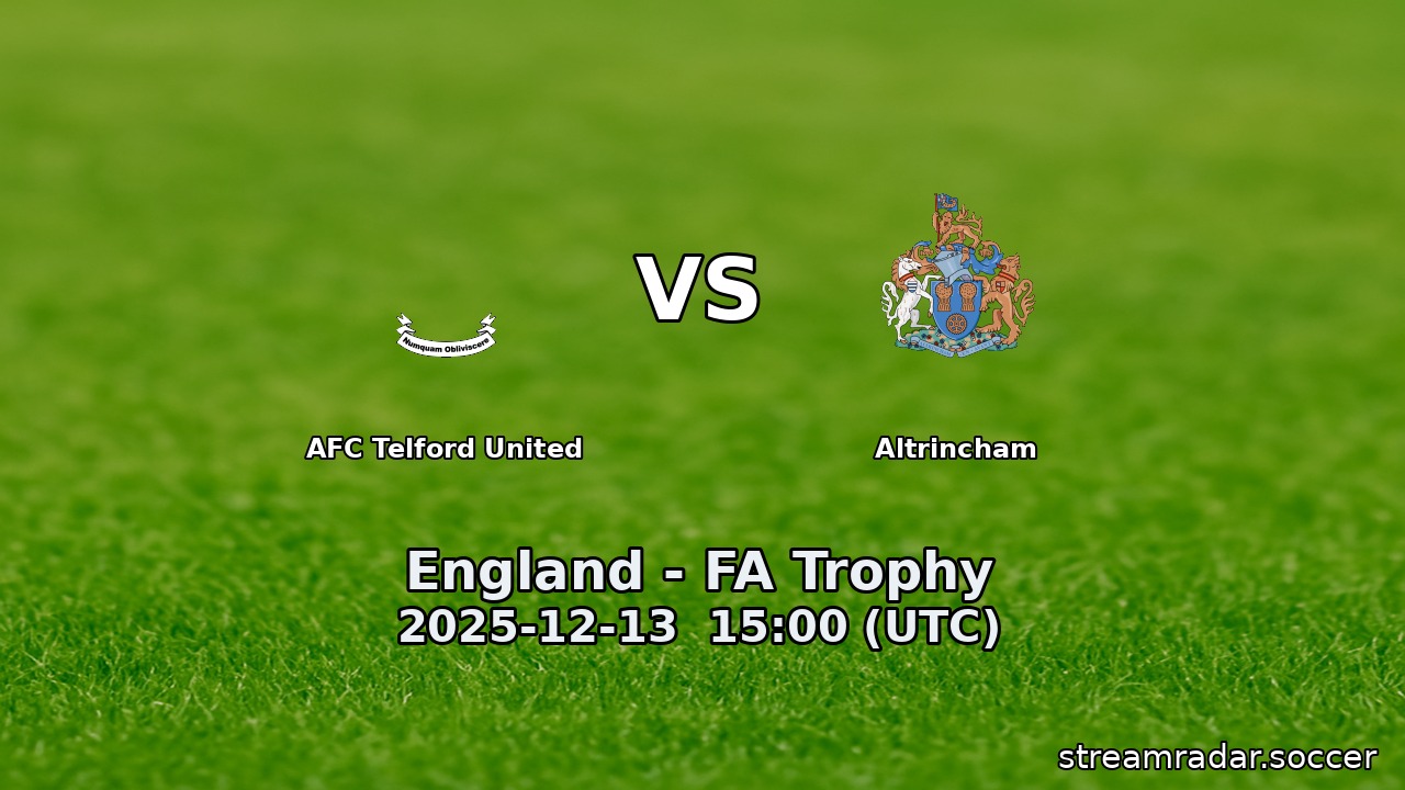 AFC Telford United vs Altrincham