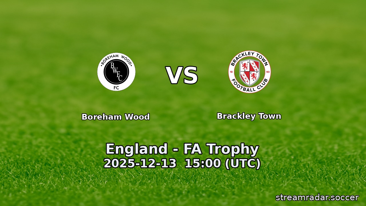 Boreham Wood vs Brackley Town
