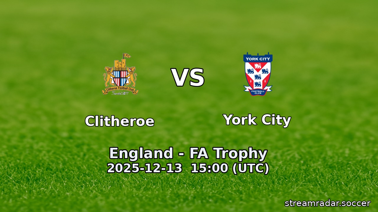 Clitheroe vs York City