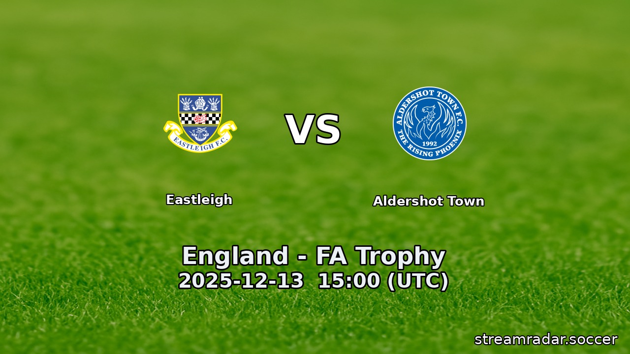 Eastleigh vs Aldershot Town