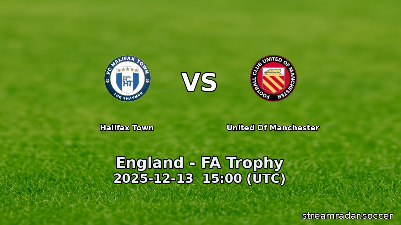 Halifax Town vs United Of Manchester