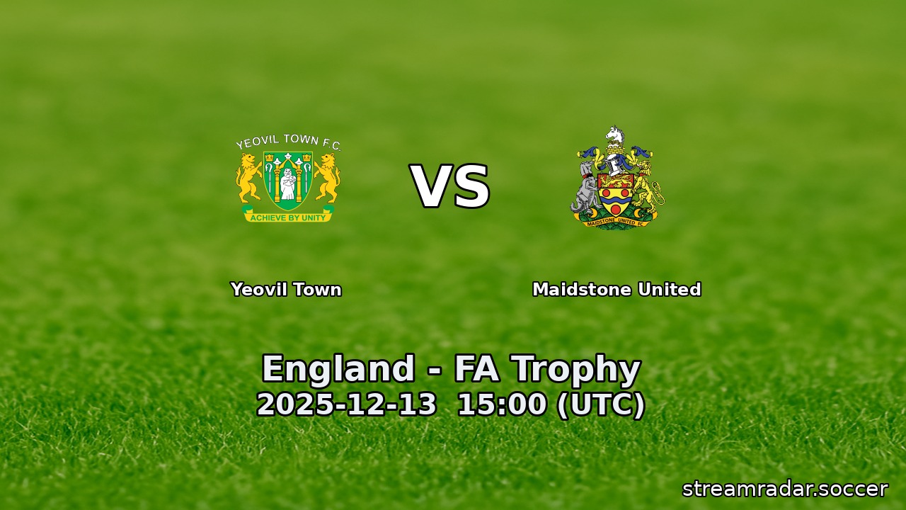 Yeovil Town vs Maidstone United